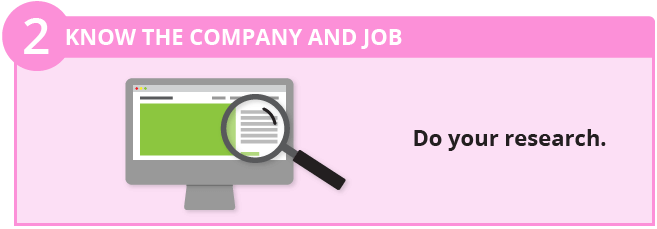 2. Know the company/job