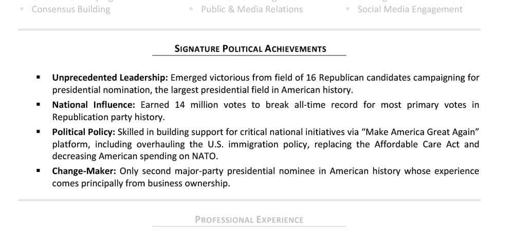 Signature Political Achievements T