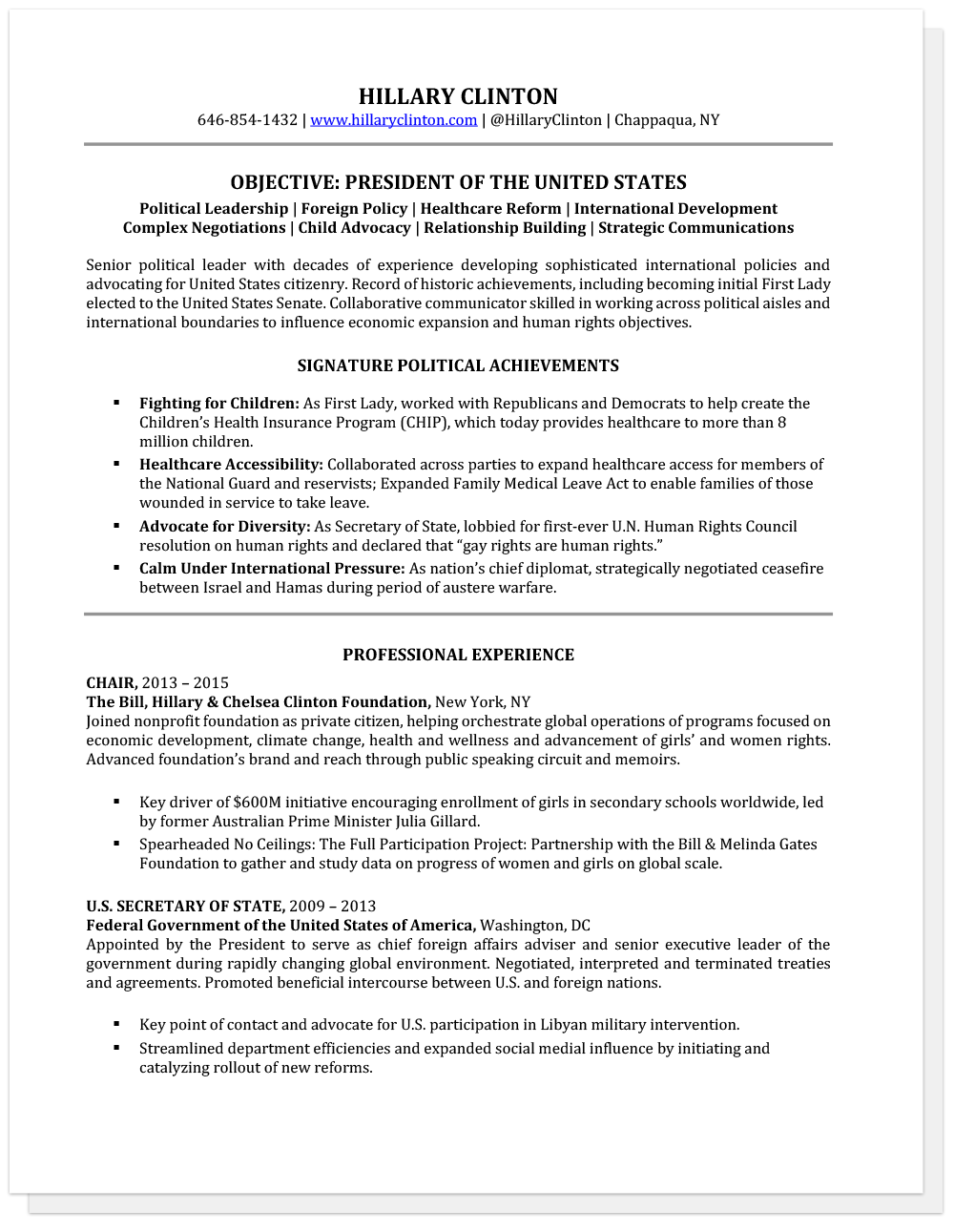 executive resume stack up 1