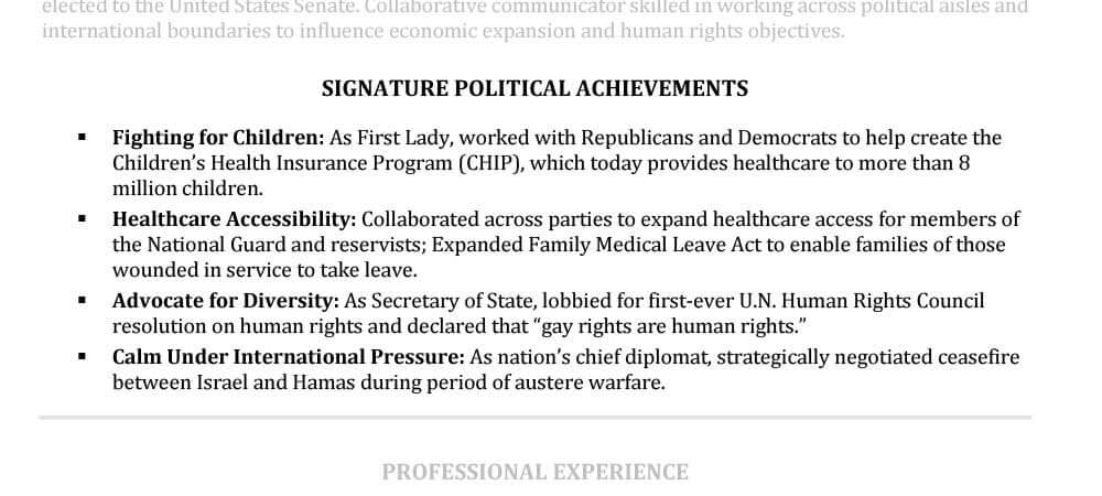Signature Political Achievements