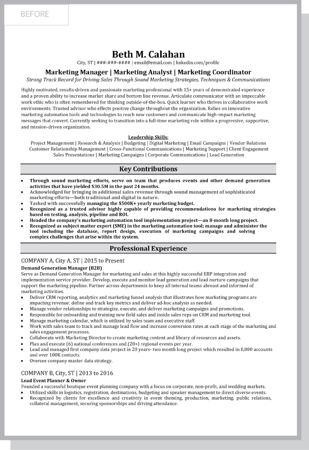 Beth Calahan resume