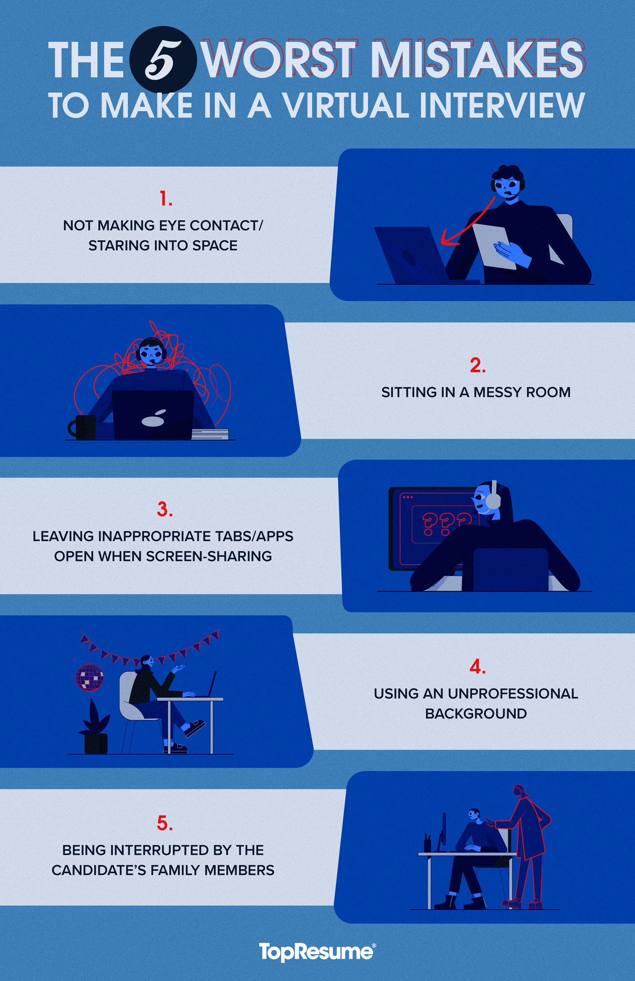 Mistakes to make in a virtual interview