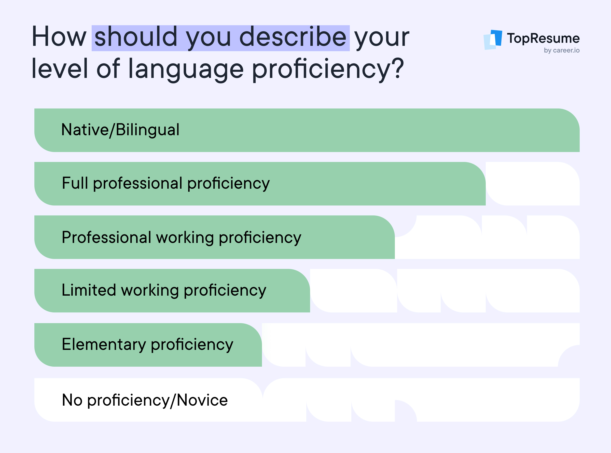Level of language proficiency